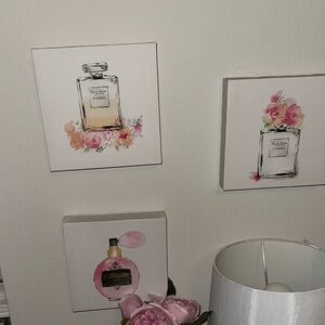 Chanel Perfume Canvas Wall Art Set